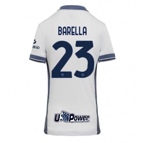 Fotballdrakt Dame Inter Milan Nicolo Barella #23 Bortedrakt 2024-25 Kortermet